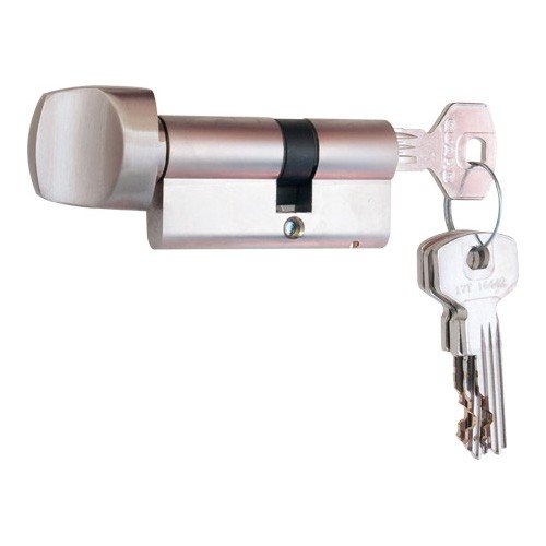 Vložka bezpečnostní s knoflíkem GUARD G550 36/K27 nikl - Vložky,zámky,klíče,frézky Vložky cylindrické Vložky bezpečnostní